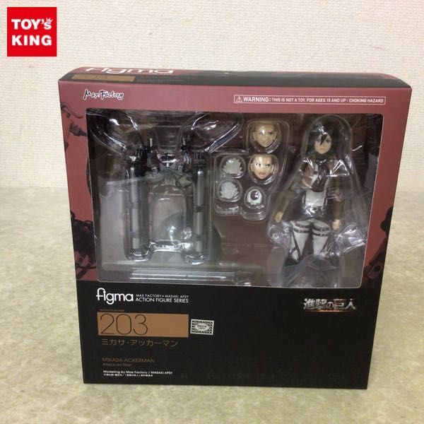 1円〜 未開封 マックスファクトリー figma 203 進撃の巨人 ミカサ