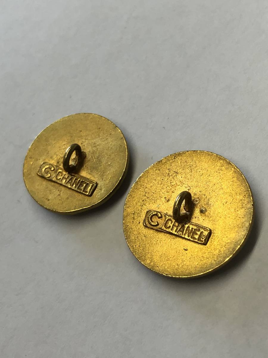 ☆CHANEL シャネル ヴィンテージ ココマーク ゴールド 直径20mm 18mm