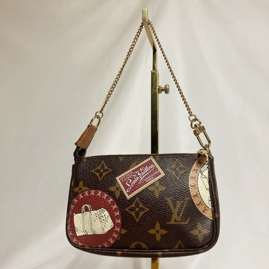 お得，人気 1円 LOUIS VUITTON ルイヴィトン モノグラム ミニポシェット アクセソワール アクセサリーポーチ ラベルコレクション トランク プリント(ポーチ)｜売買されたオークション情報、yahooの商品情報 かばん、バッグ