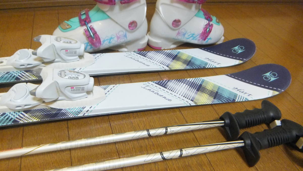 ◎即決/送料無料◎Jr用＊Hart/128cm◎ブーツ/22cm◎カーボンストック付◎WAX済