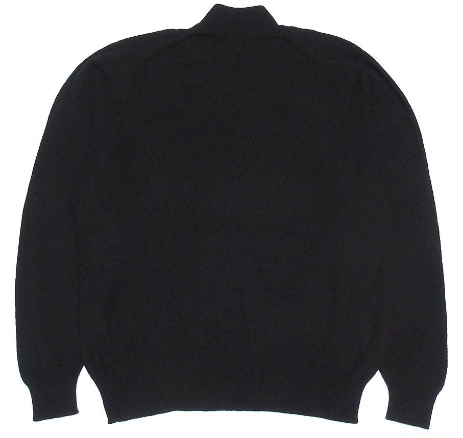 カシミヤ100％！美品 大丸購入 Nice One ナイスワン 高級素材 PURE CASHMERE モックネック ニットセーター ブラック L メンズ one カシミヤ100% 大丸 month a debut