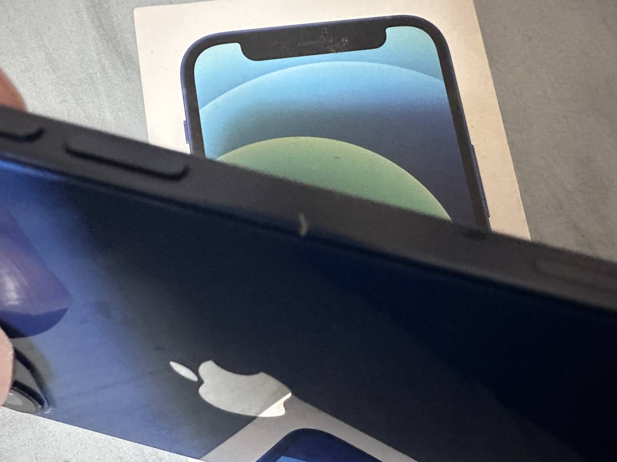 iPhone12mini 国内版SIMフリー 128GB 一括購入 残債なし ブルー 中古 アイフォーン Apple Store mini 0 iPhone 75% 128GBブラック ケース付き