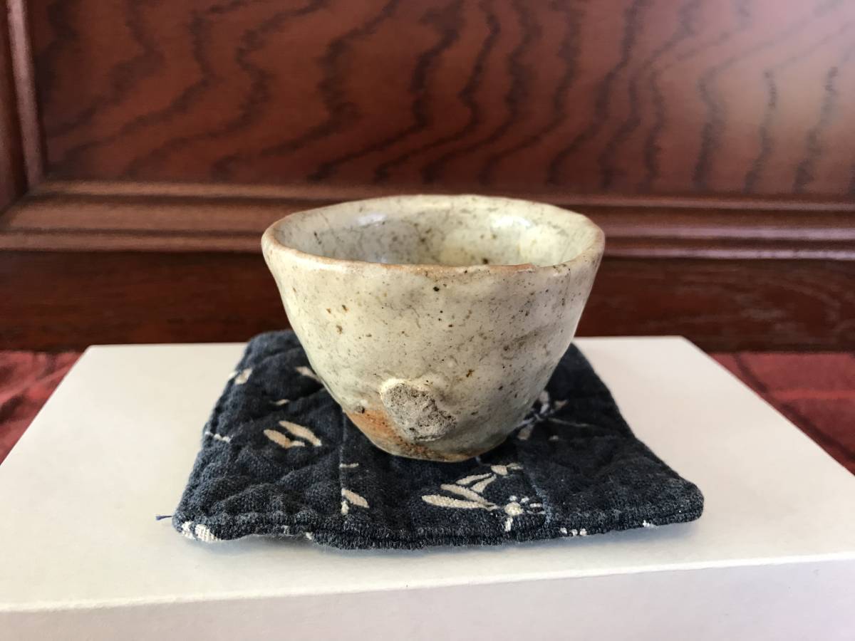 皿□古唐津 平皿 絵唐津 渦巻き 平杯 (江戸期)酒器 古美術 時代物 骨董
