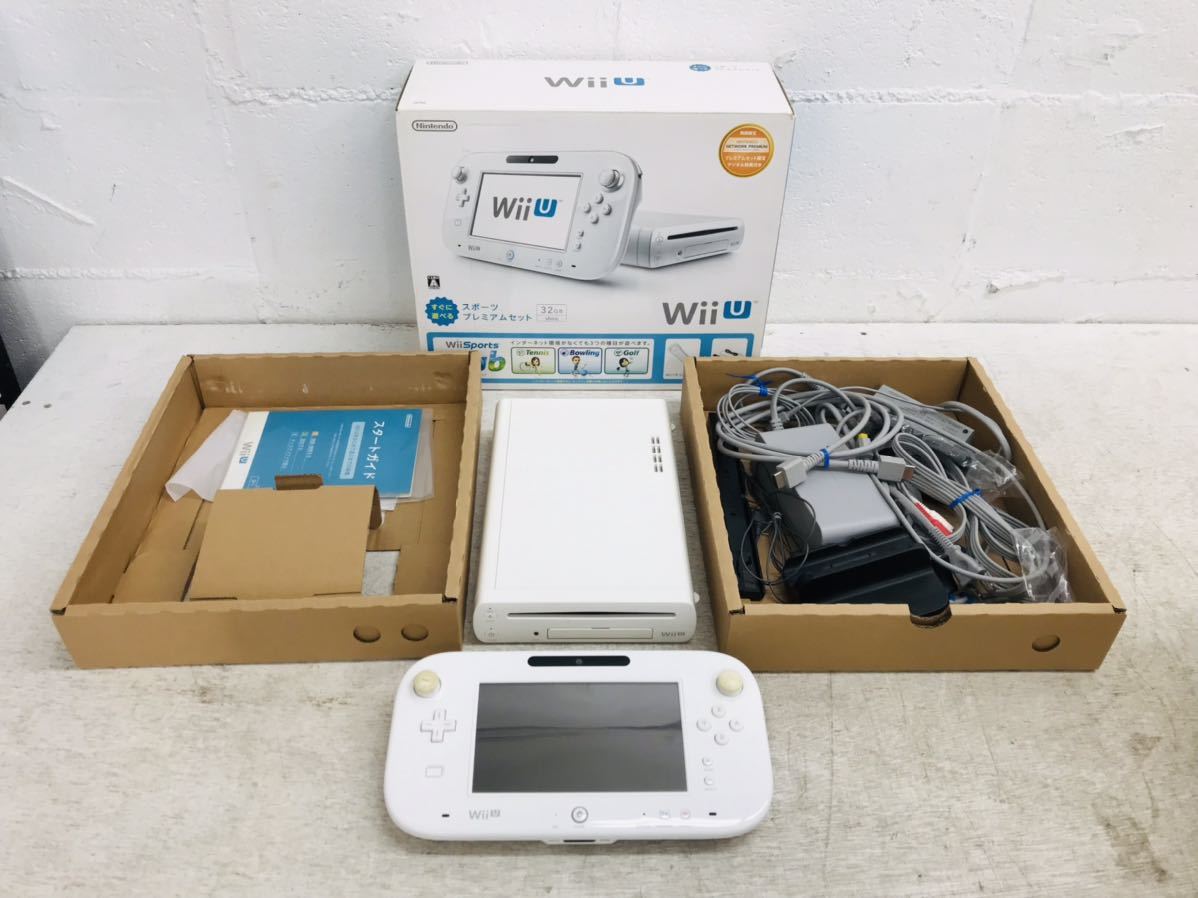 k1206-07☆NINTENDO Wii WiiU 本体 箱付 プレミアムセット ゲーム 