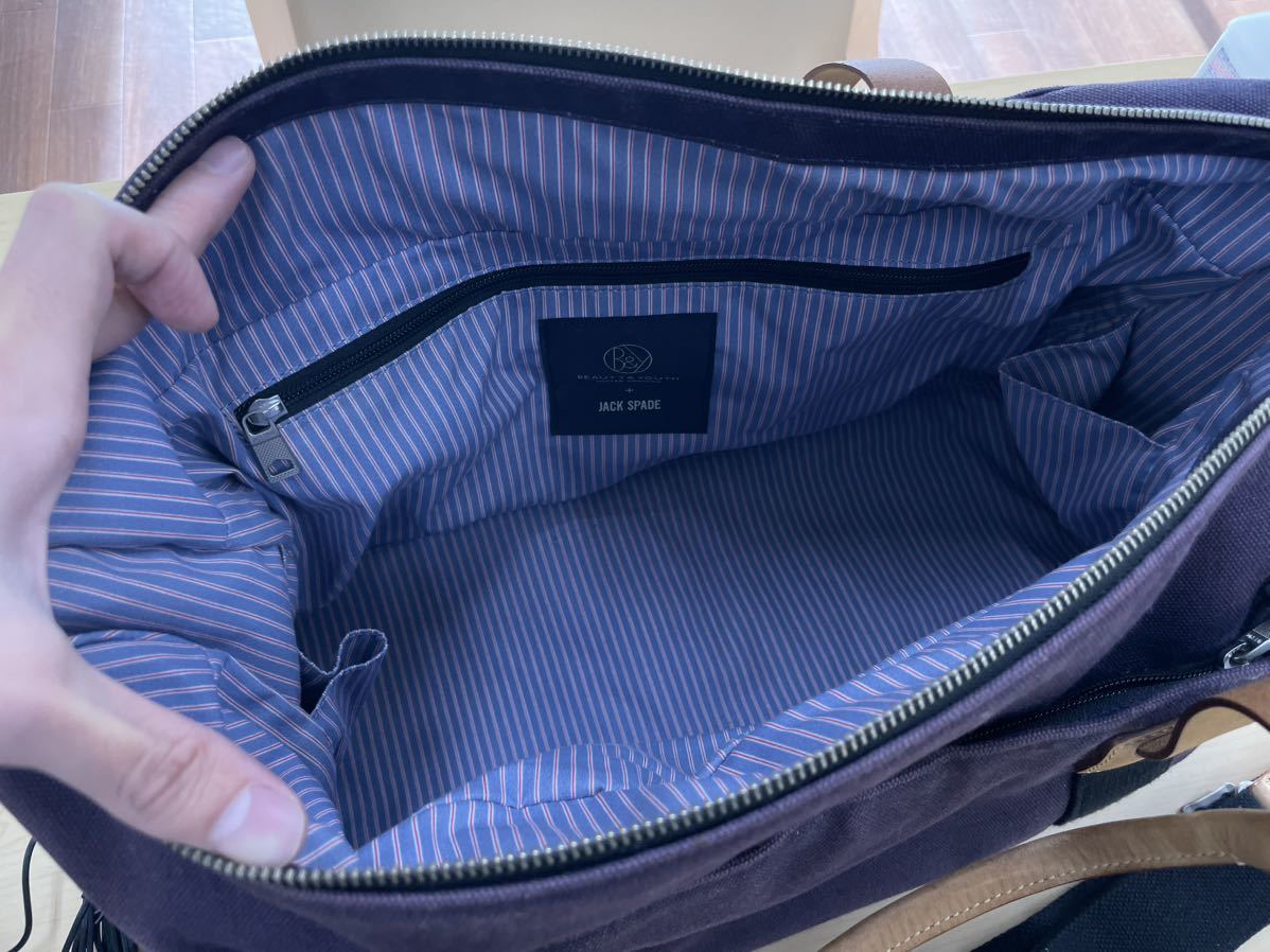 1659】BEAUTY&YOUTH UNITED ARROWS + JACK SPADE キャンバス レザー