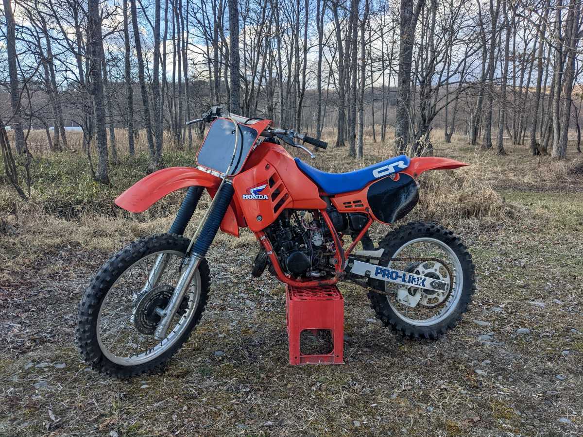 CR125R ホンダ 1985年 モトクロス オフロード ビンテージ 不動車 釧路 