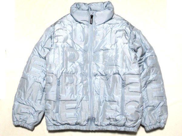 極美 19SS Supreme Bonded Logo Puffy Jacket Sサイズ ボンデッド ロゴ
