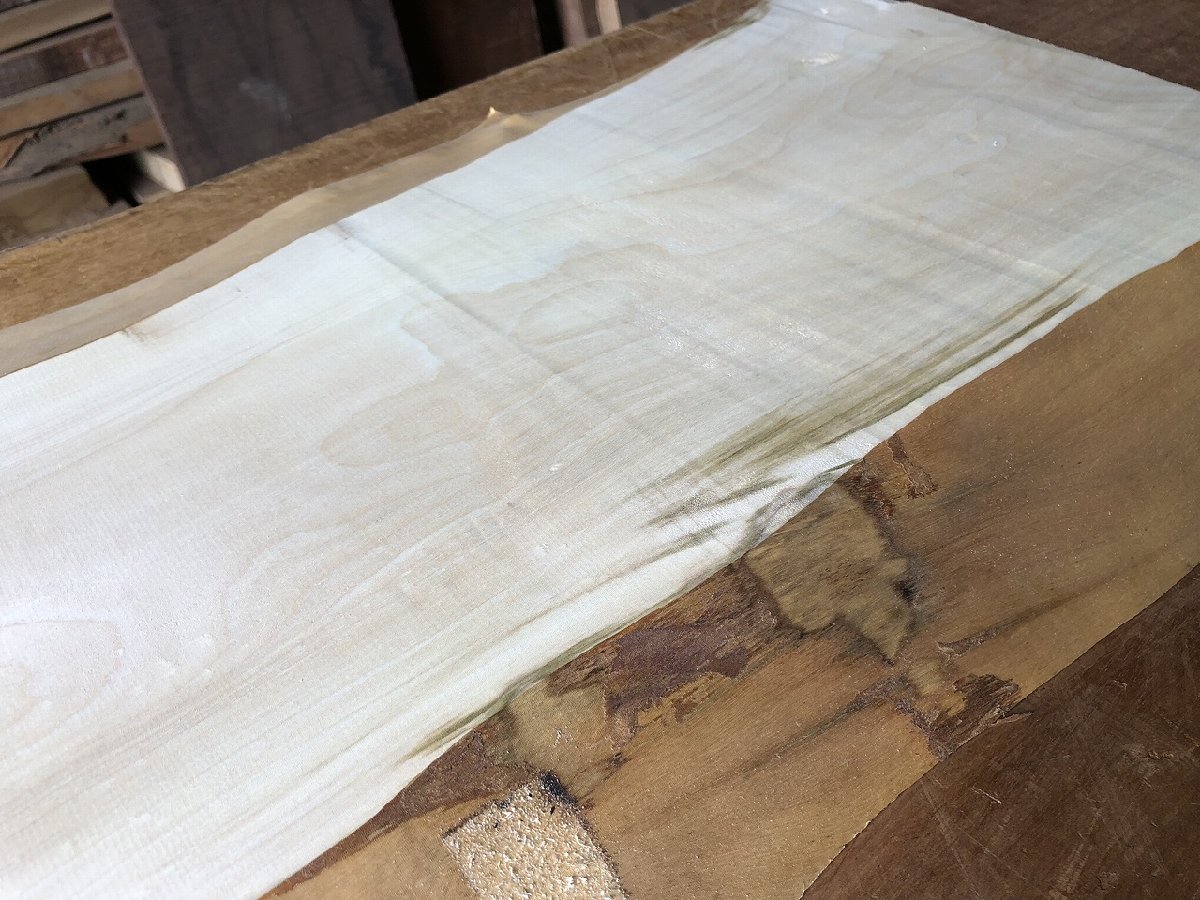一枚板 | 千年家具 一 - 0 1820×755-860×58 全面縮杢 白栃（トチ） 栃（トチ）全面縮杢_2370×760-800-810×55_浅草本店_テーブル天板&frasl;一枚 栃 全面杢 ≪浅草本店≫栃（トチ） 2440×1060-900-810×60 全面縮杢・バール杢 榎本銘木店