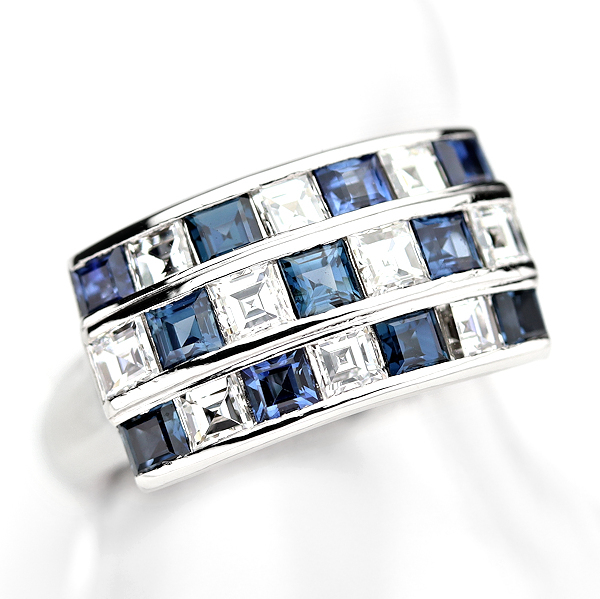 美品 指輪 サファイア1.15ct ダイヤ0.85ct PM900 プラチナリング ゴージャス