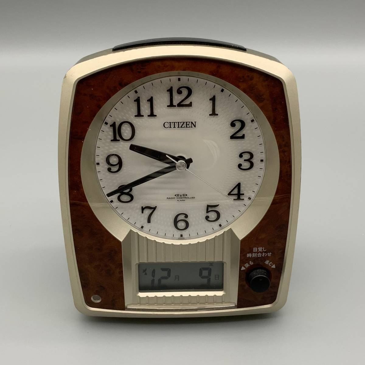 動作OK】CITIZEN/シチズン 目覚まし時計 ネムリーナミグ 電波時計