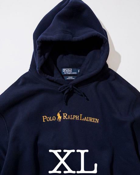 XL / 新品】BEAMS別注〈POLO RALPH LAUREN〉『Navy and Gold Logo 