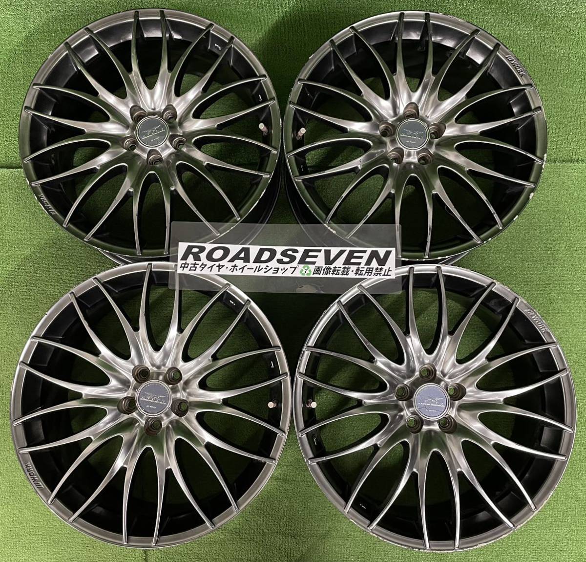 18インチアルミホイール4本セットタイヤ付き WORK ほし STEEZ 中古品