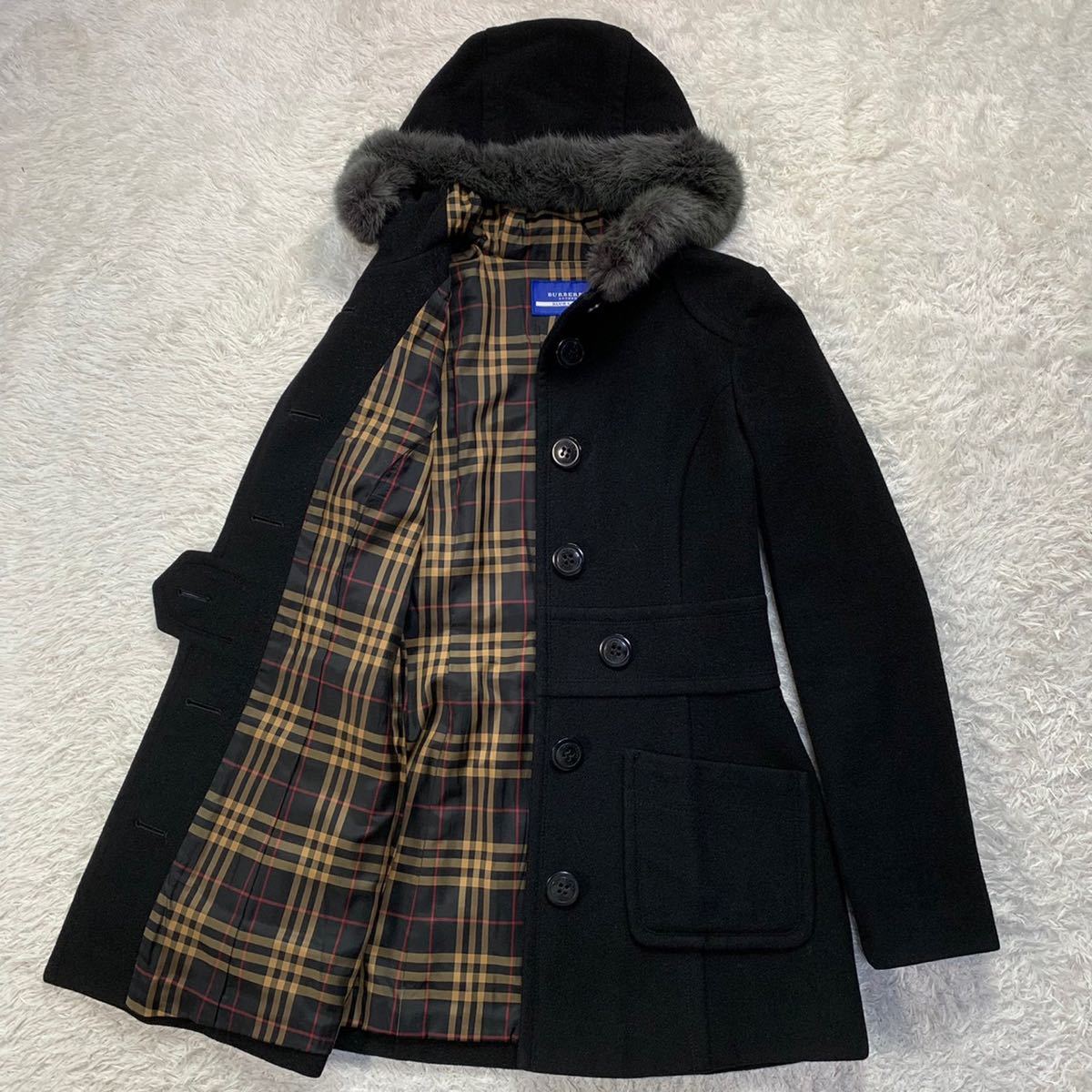 BURBERRY Burberryブルーレーベル ファーコート BLUE LABEL バーバリー