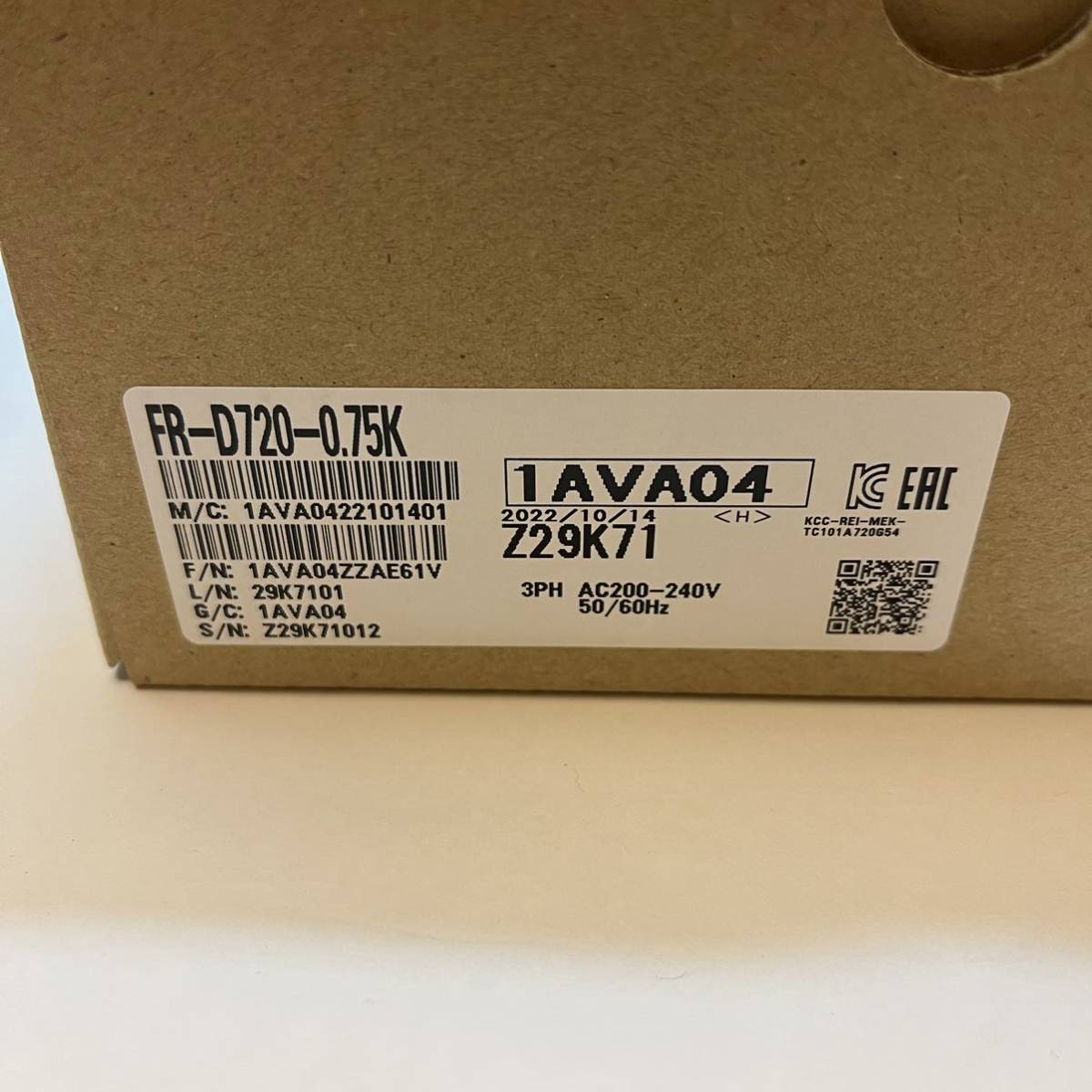 FR-D720-0.75K 新品 三菱電機 インバーター