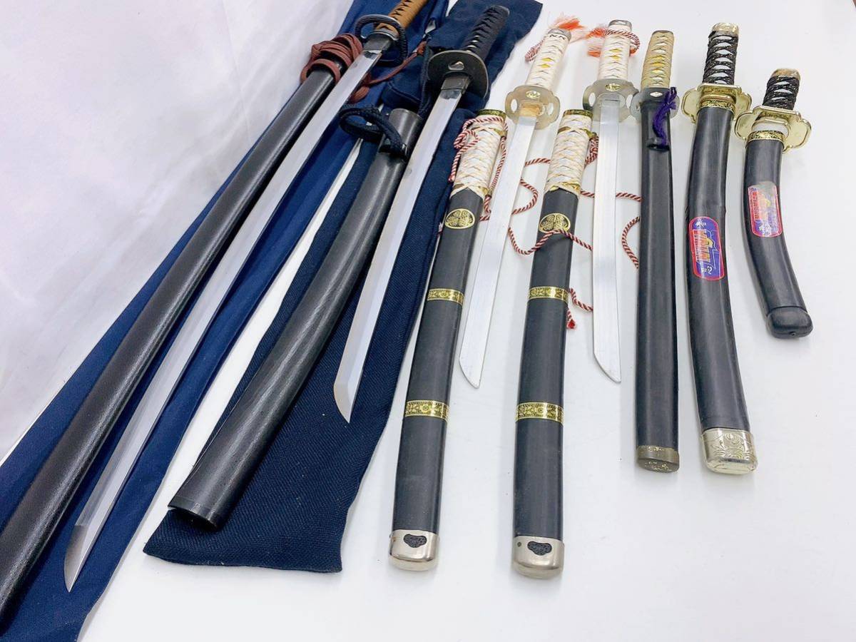 11AC87 和装具 まとめ NINJA 日本刀 剣 高級舞踊傘 角笠 菅笠 コスプレ ファッション 踊り 舞い 中古 現状品_6