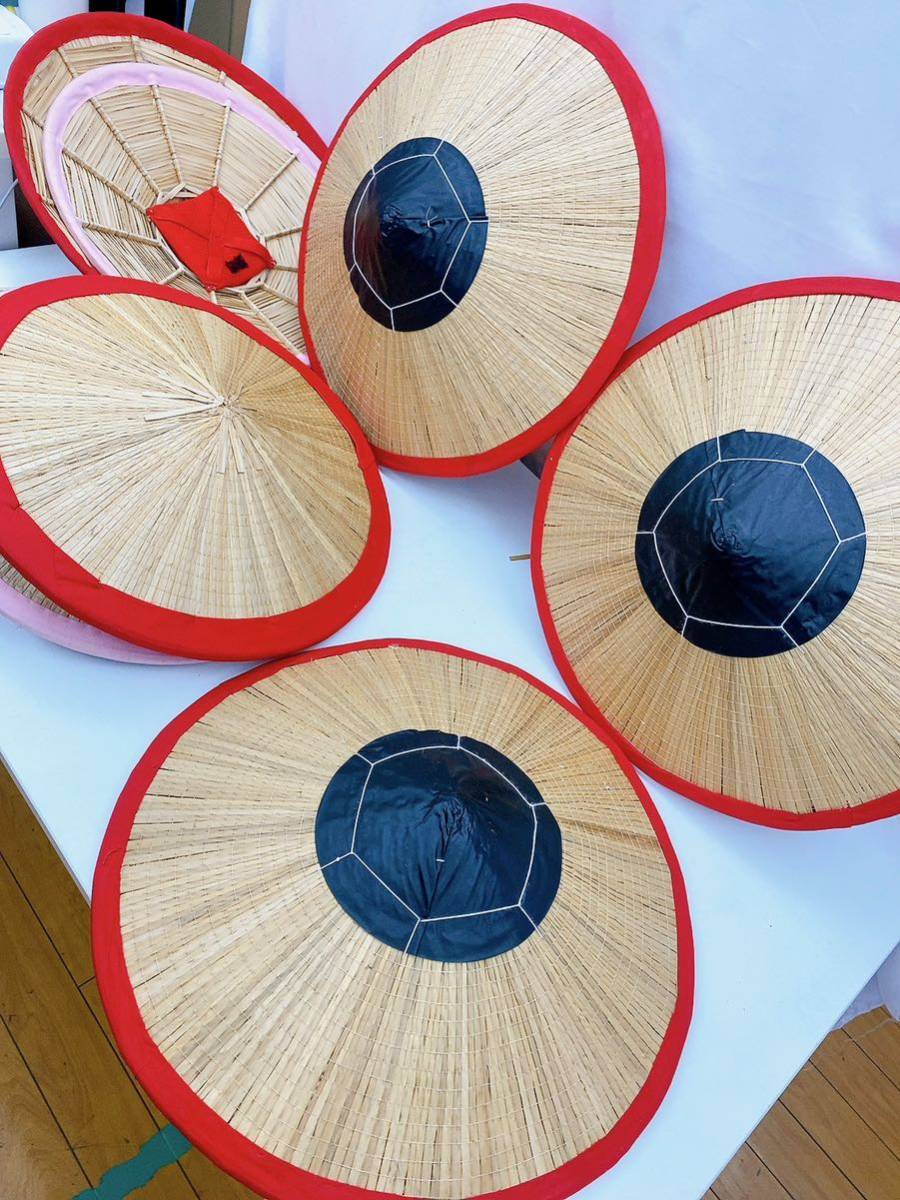 11AC87 和装具 まとめ NINJA 日本刀 剣 高級舞踊傘 角笠 菅笠 コスプレ ファッション 踊り 舞い 中古 現状品_8