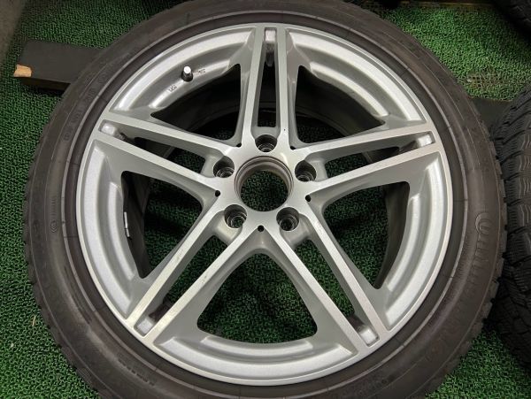 Aクラス コンチ バイキングコンタクト5 205/50R17 アルミホイール付きセット 4本 5H/7.5J ET52/112 スタッドレスタイヤ ベンツ コンチネンタル +52 98T 2026年最新Yahoo!オークション +47