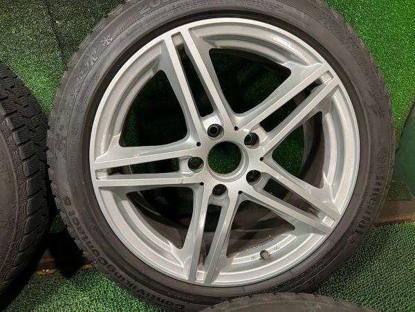 Aクラス コンチ バイキングコンタクト5 205/50R17 アルミホイール付きセット 4本 5H/7.5J ET52/112 スタッドレスタイヤ ベンツ コンチネンタル +52 98T 2026年最新Yahoo!オークション +47