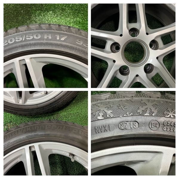 Aクラス コンチ バイキングコンタクト5 205/50R17 アルミホイール付きセット 4本 5H/7.5J ET52/112 スタッドレスタイヤ ベンツ コンチネンタル +52 98T 2026年最新Yahoo!オークション +47