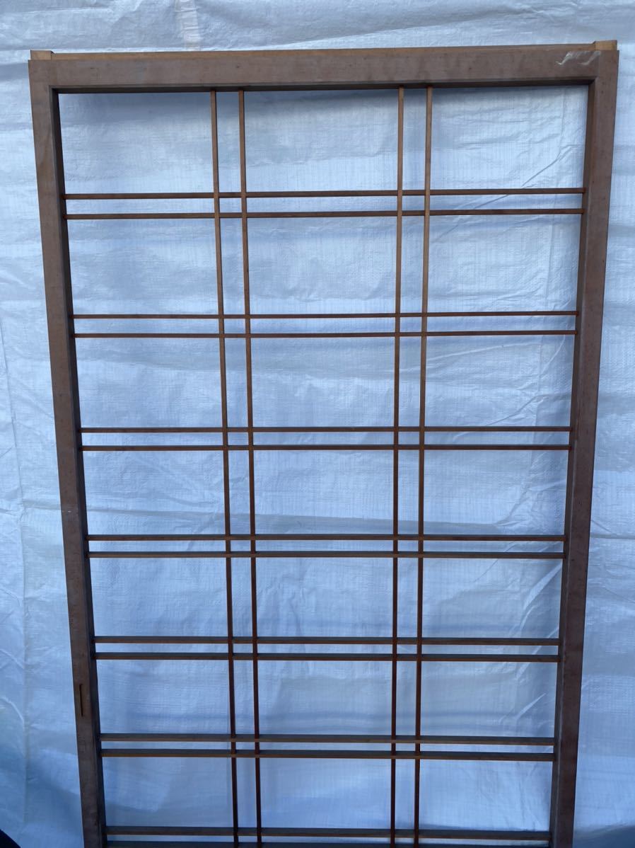 (905)昭和　(H178cm×W87.4cm) 2枚　レトロな古い木製障子戸　古建具 引き戸 古民家再生 古家具