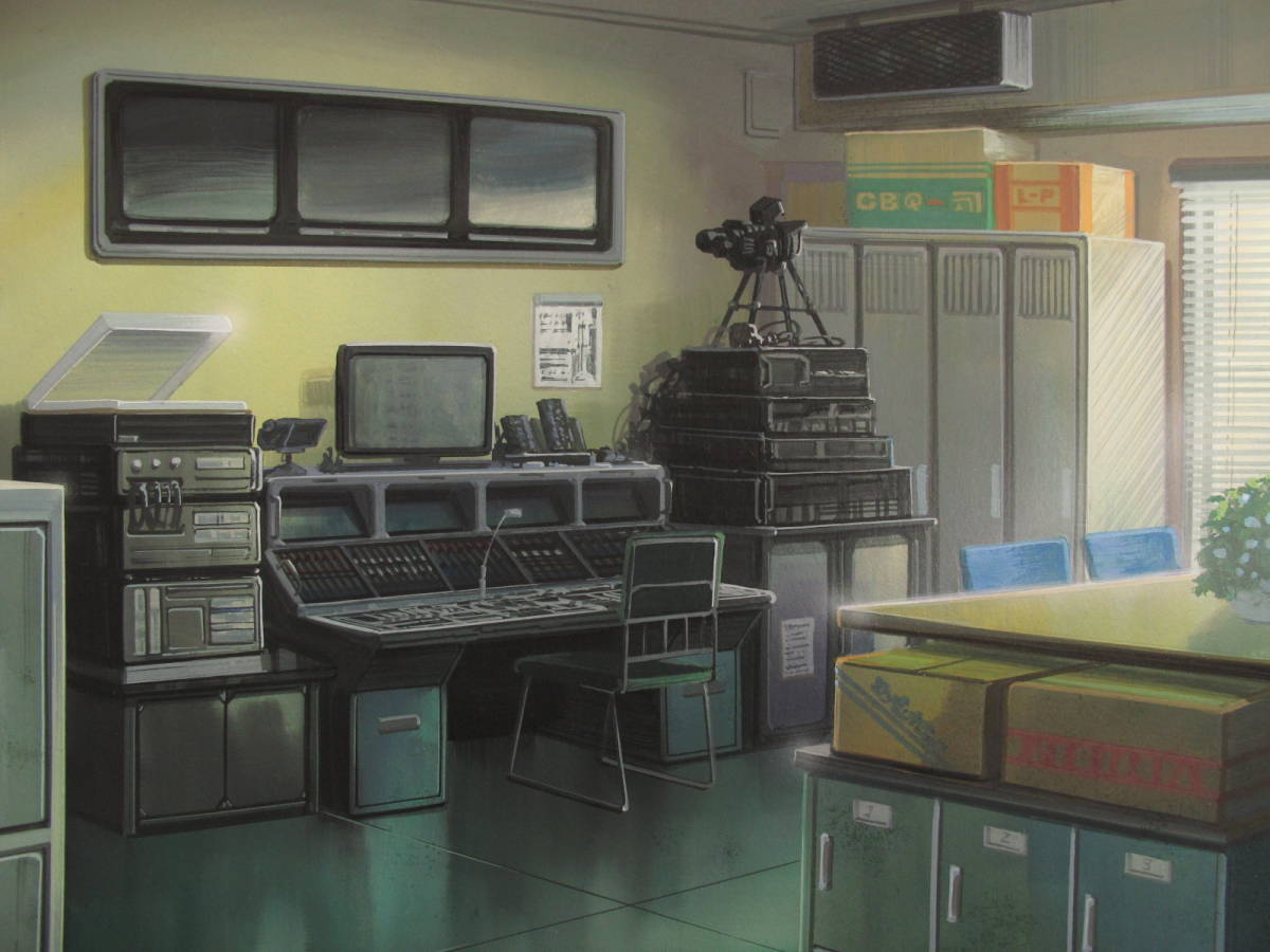 背景 校内 放送室 スラムダンク メインスタッフ手描き作画 実使用 アニメーター用紙添付 サイン 当時物(スラムダンク)|売買された ...