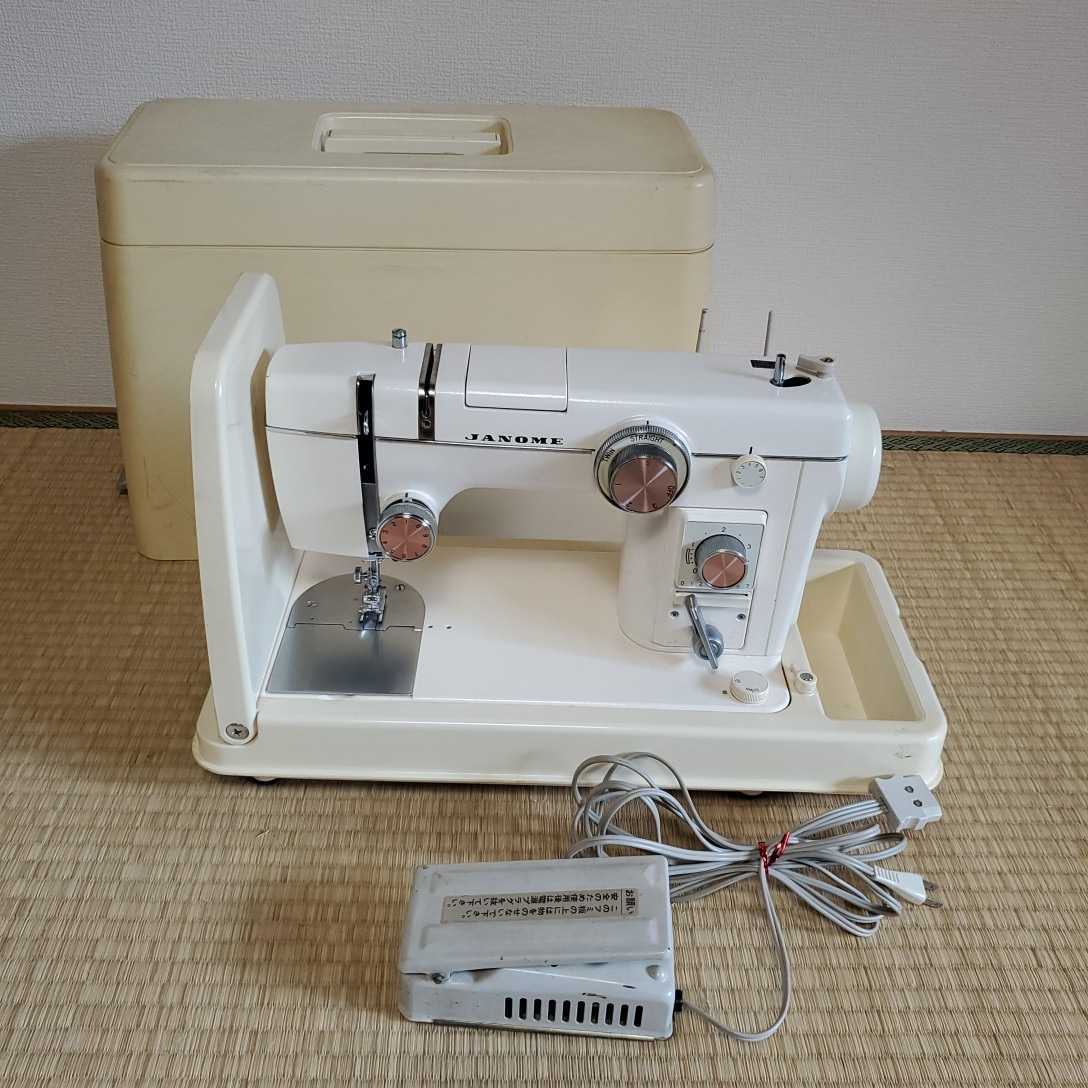  JANOME ジャノメ ミシン 802 通電確認済み 手工芸 ハンドクラフト 裁縫 アンティーク レトロ ピンク フットコントローラー(ジャノメ)｜売買されたオークション情報、yahooの商品情報をアーカイ ジャノメ