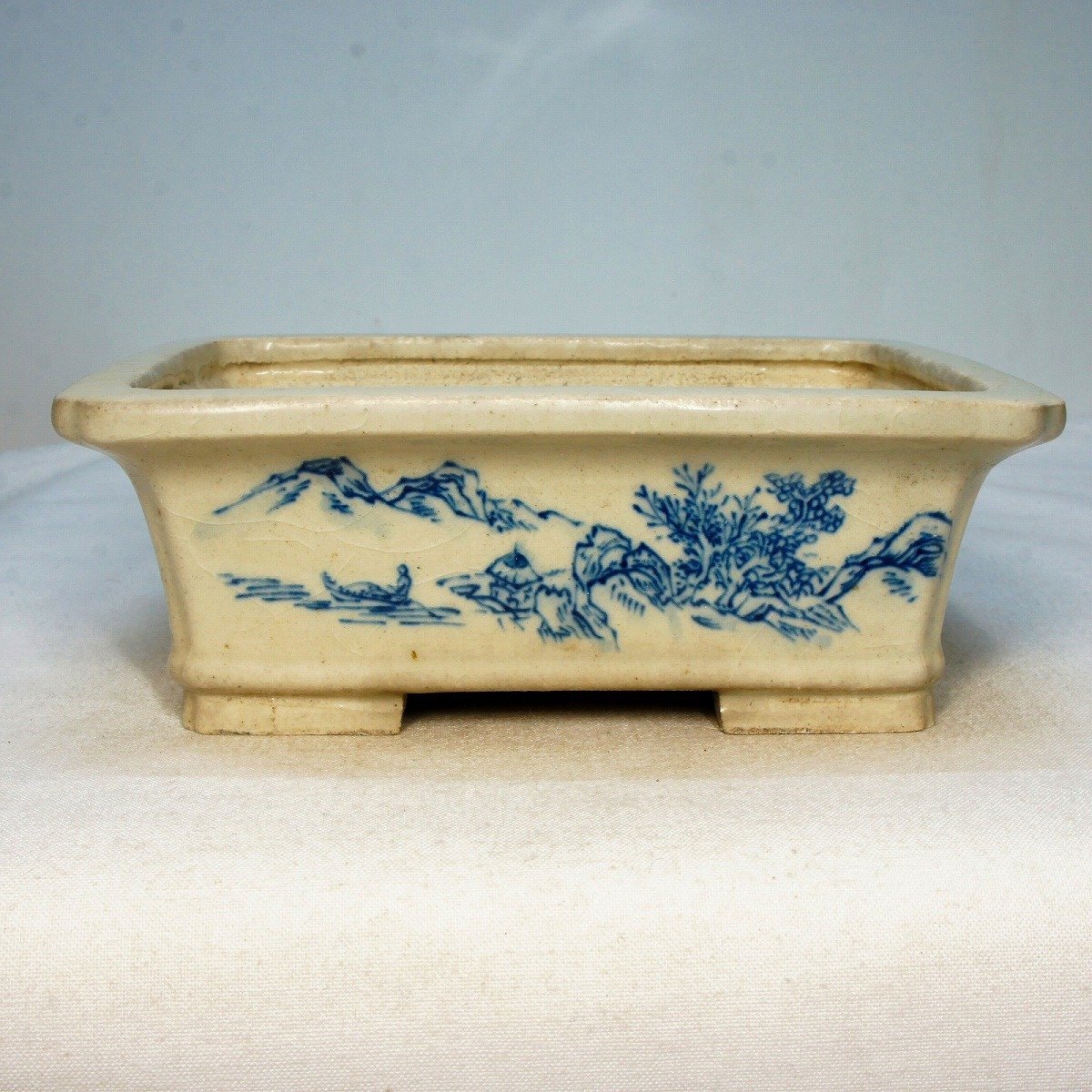 盆栽鉢 寿悦【左右14cm】 中古盆栽鉢 小型 長辺 盆栽鉢」の人気