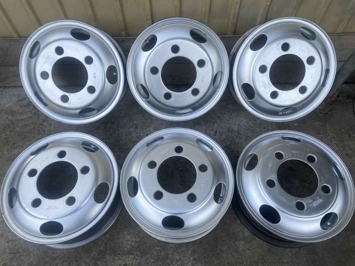 送料無料　2トン 三菱　キャンター XAB 16×5.5K 115-9TC TOPY製 両面再塗装 6本セット価額(社内管理番号:3x-3）_1