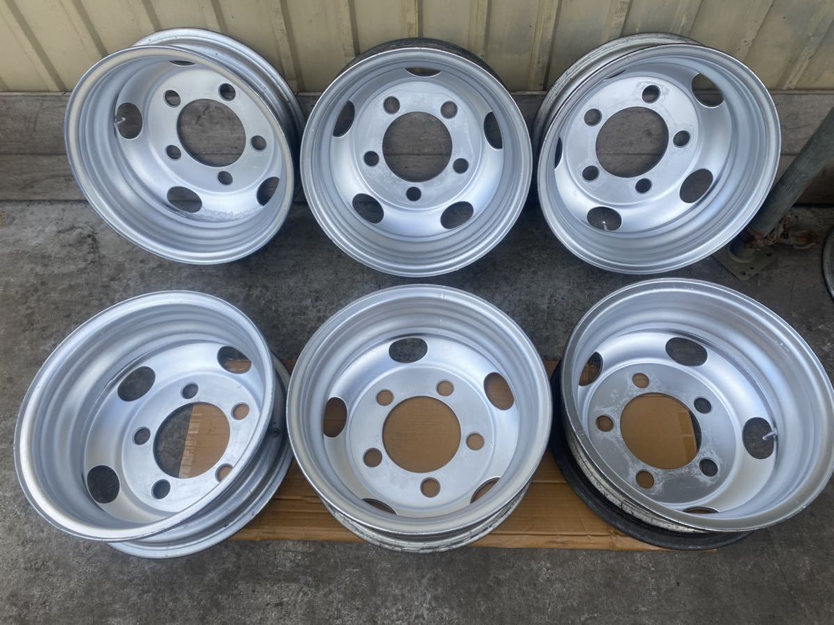 送料無料　2トン 三菱　キャンター XAB 16×5.5K 115-9TC TOPY製 両面再塗装 6本セット価額(社内管理番号:3x-3）_2