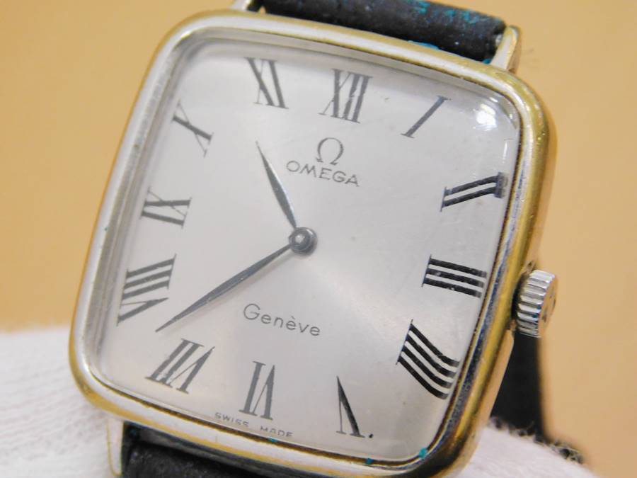 OMEGA Geneve オメガ ジュネーブ シルバー文字盤 スクエア 手巻き