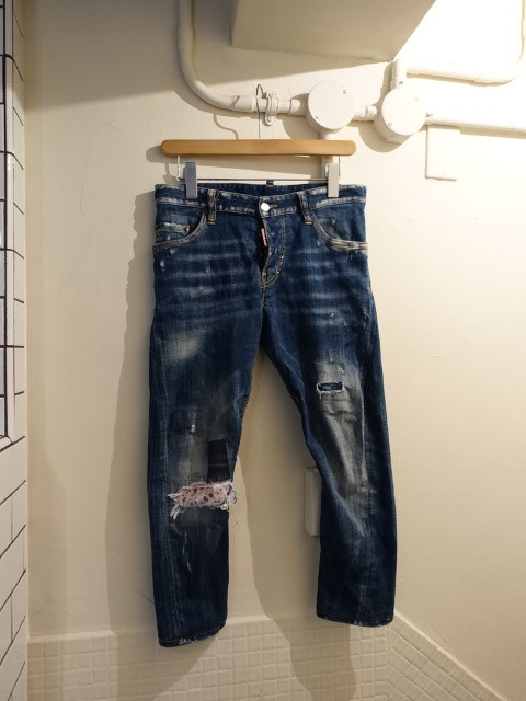 ディースクエアード　ストレッチ　クラッシュ　リペア　デニム　パンツ　サイズ44　02PR/2017/2935/1 2017 02 S71LB0332 S30342