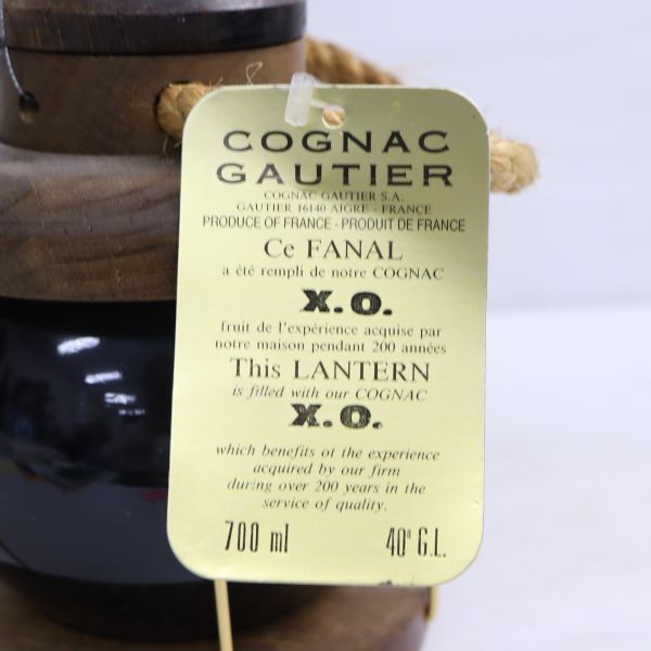 GAUTIER（ゴーティエ）XO ランタン型ボトル 40％ 700ml 陶器（重量