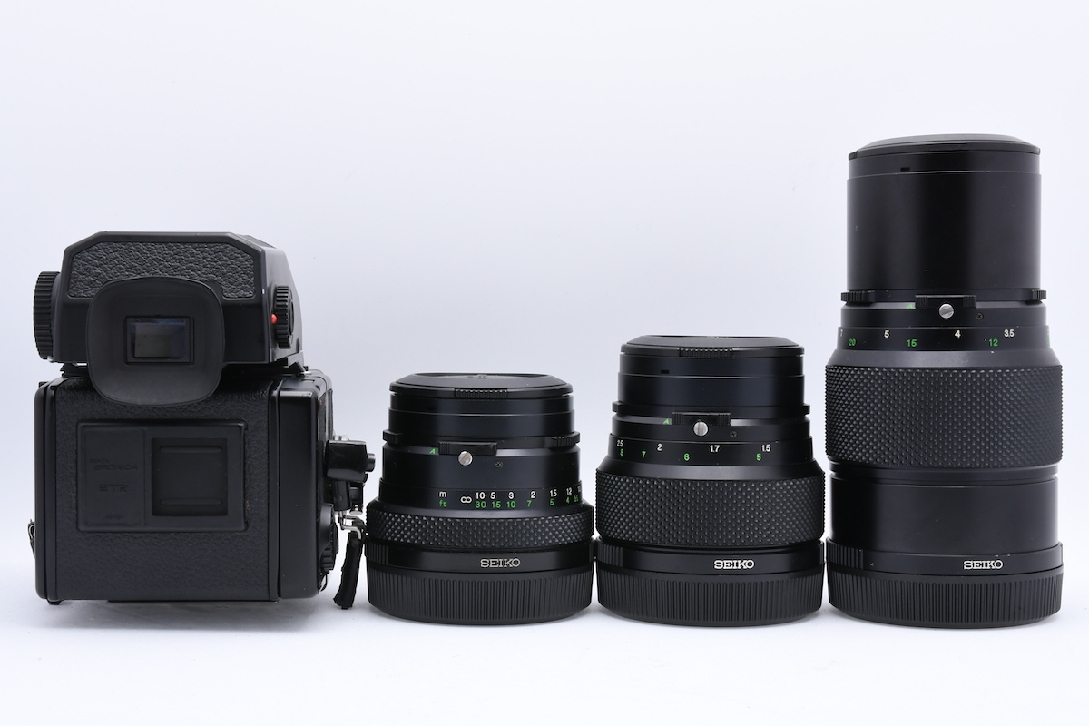 ZENZA BRONICA ETR SP + 50mm F2.8 + 75mm F2.8 + 150mm F3.5