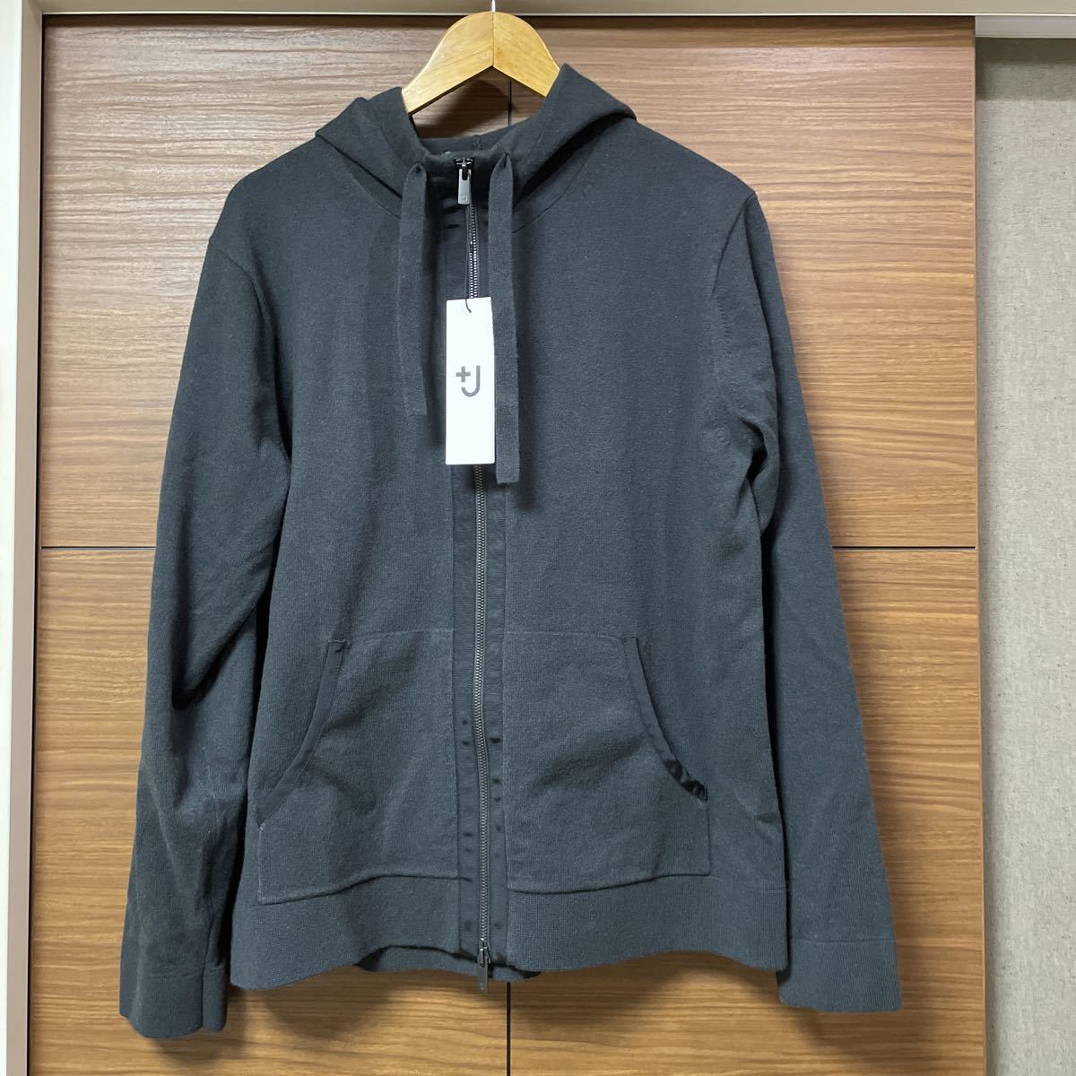 新品 Lサイズ】ユニクロ +J カシミヤ ブレンド パーカ グレー gray
