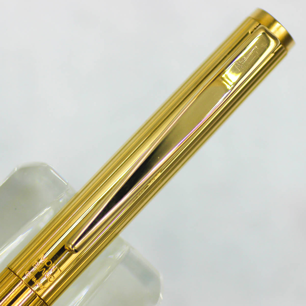 美品 モンブラン ノブレス 20金張 ゴールド ダイヤカット ストライプ