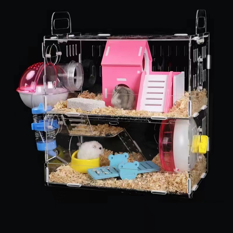 ケージの ハムスター 飼育セット おしゃれ ハムスター ケージ 組立式