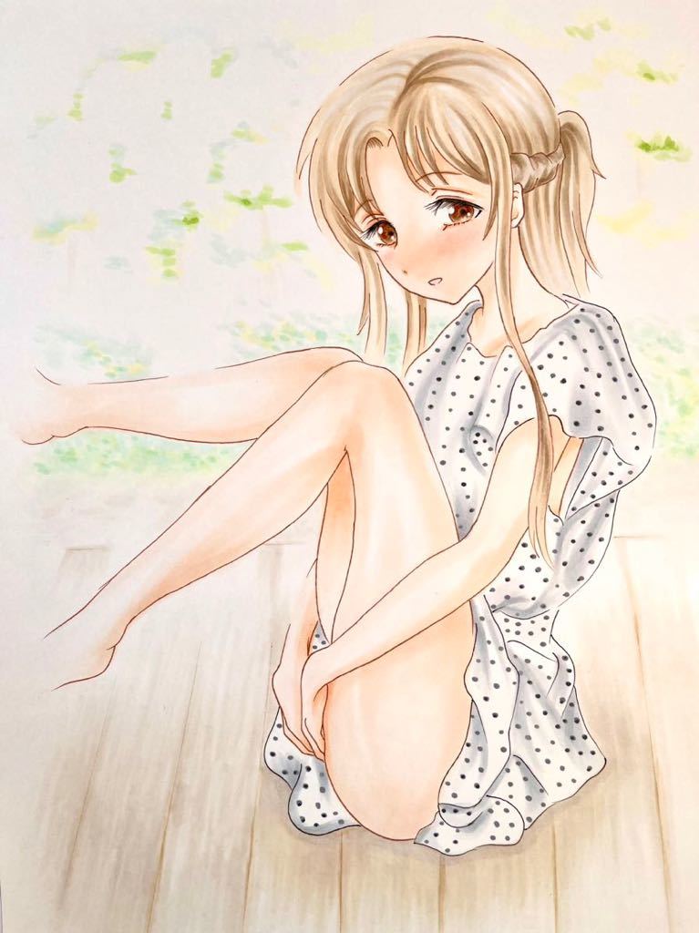 同人手描きイラスト　SAO アスナ_2