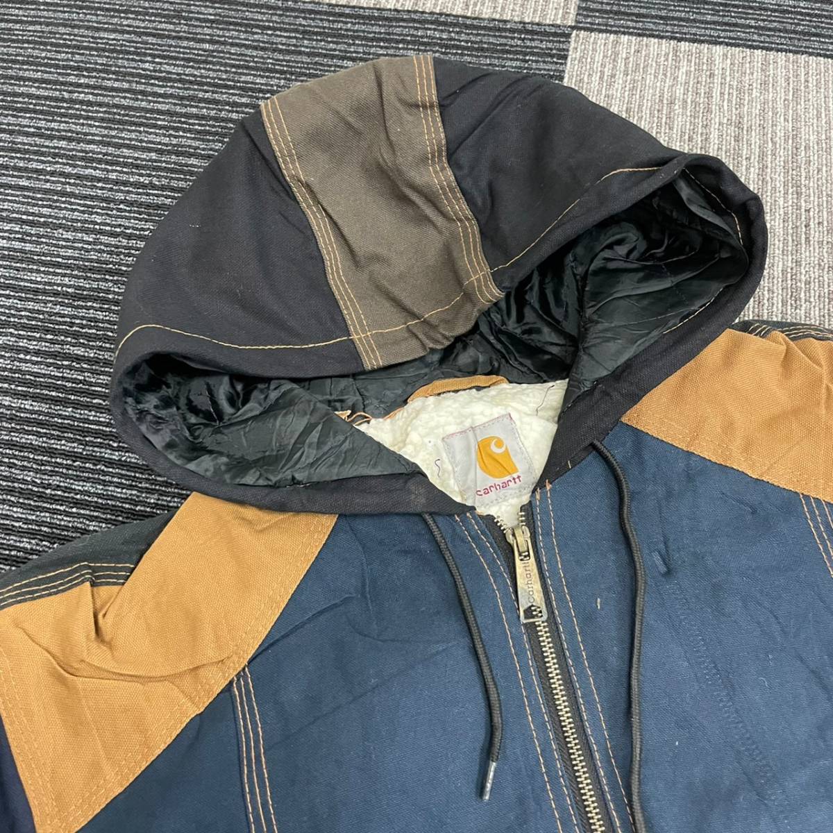 1円スタート carhartt カーハート 再構築ジャケット ボア ダック 