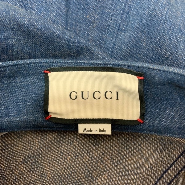 グッチ GUCCI スカート サイズ42 M 573410 - ネイビー×グリーン×レッド  