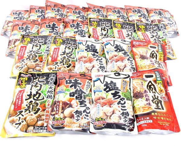 イチビキ | ストレート \クーポンで最大7%OFF/「 〆まで美味しい地鶏味噌ちゃんこ鍋つゆ 名古屋のみそ 送料300円(税込)■bc294■◎鍋つゆ ストレート(味噌ちゃんこ鍋・比内地鶏スープ 等) 4種 23点【シンオク】