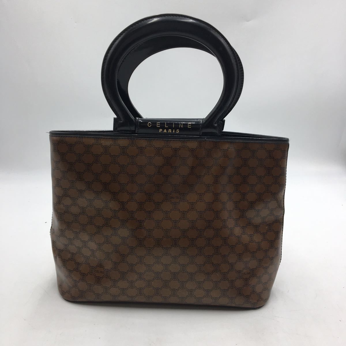 ○【売り切り】celine セリーヌ マカダム柄 ハンドバッグ レディース 