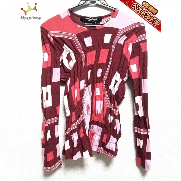 コムデギャルソンジュンヤワタナベ COMMEdesGARCONS JUNYA WATANABE 長袖カットソー - ボルドー×ピンク×マルチ レディース トップス