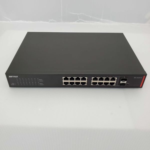 ＠T0156 BUFFALO BS-GS2016 16ポート ファンレス 全ポートGiga対応スマートスイッチ