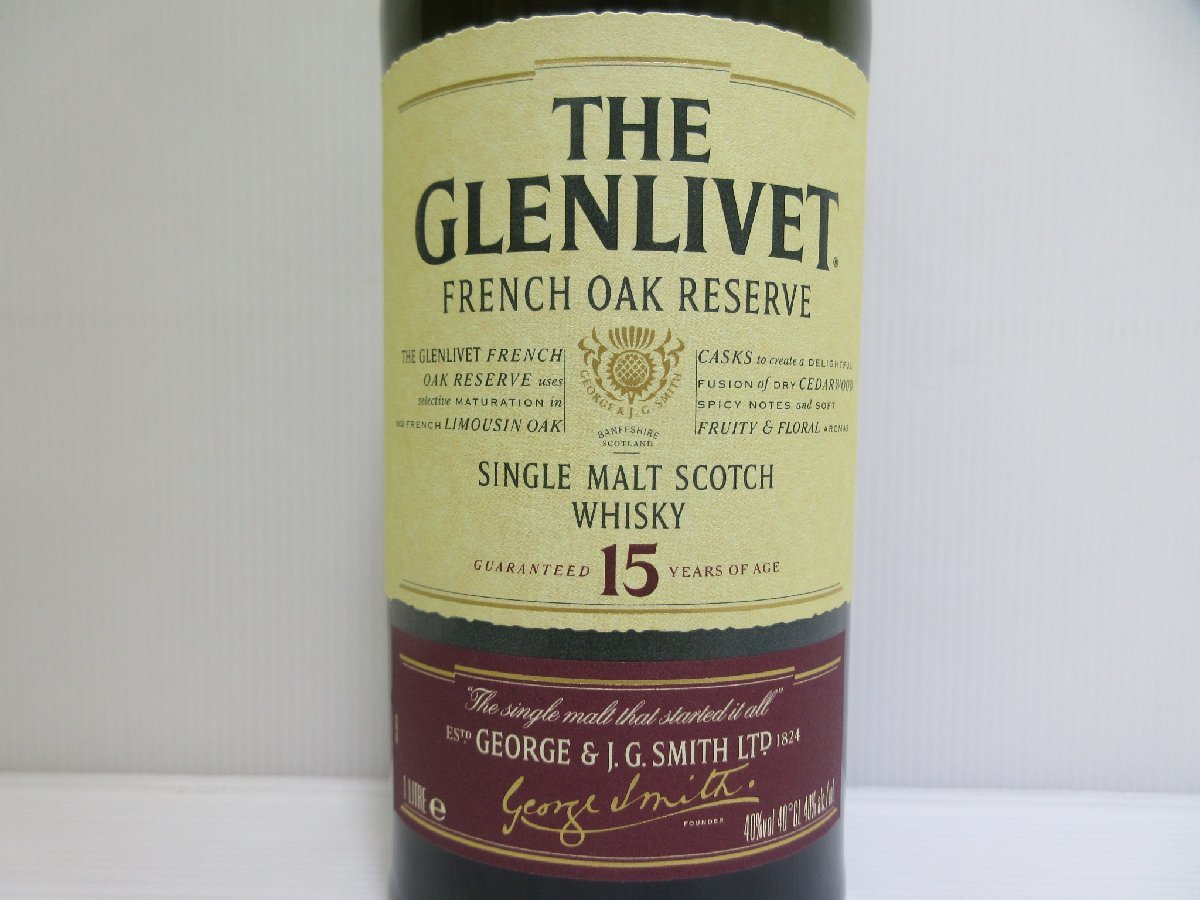 未開栓 グレンリベット 15年 ウイスキー 1000ml グレンリベット 15年 フレンチオークリザーブ THE GLENLIVET 1000ml 40