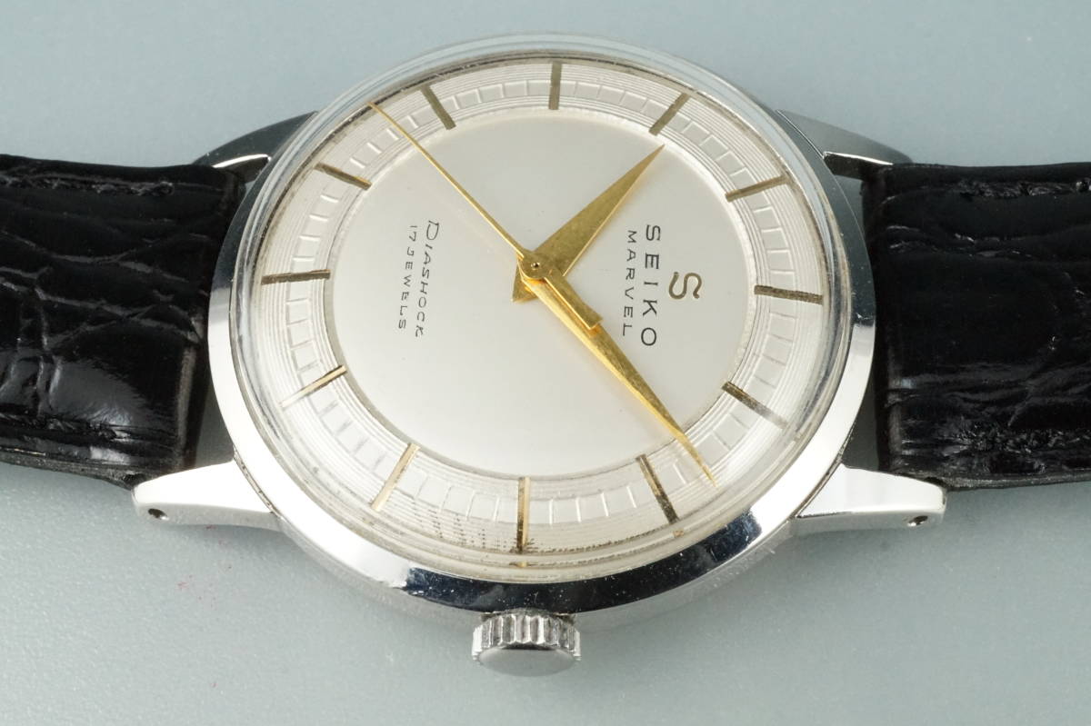 変わり文字盤 セイコー マーベル 17石 手巻き Sマーク SSケース SEIKO 