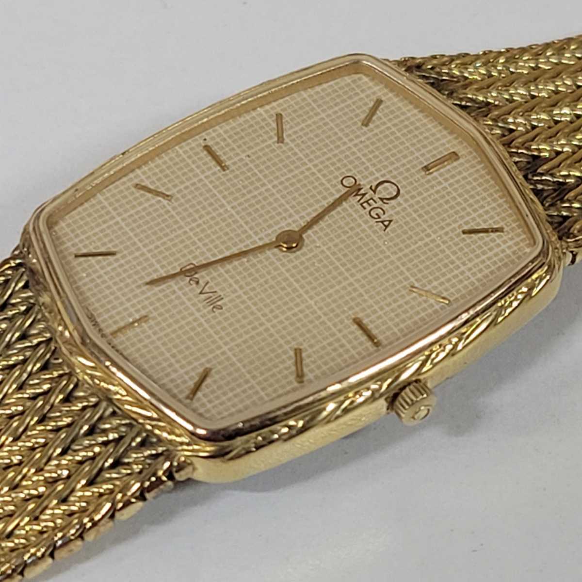 1円~【稼働品】OMEGA オメガ De Ville デビル Cal.1377 クオーツ QZ  