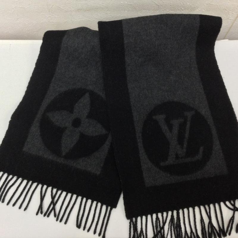ルイヴィトン 401486 エシャルプカーディフ アンゴラ混 マフラー スコットランド製 両ロゴ フリンジ マフラー 609 マフラー -