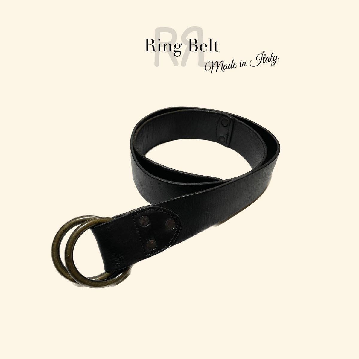 Italy製】RRL “Ring Belt” 32 レザー リング ベルト イタリア製