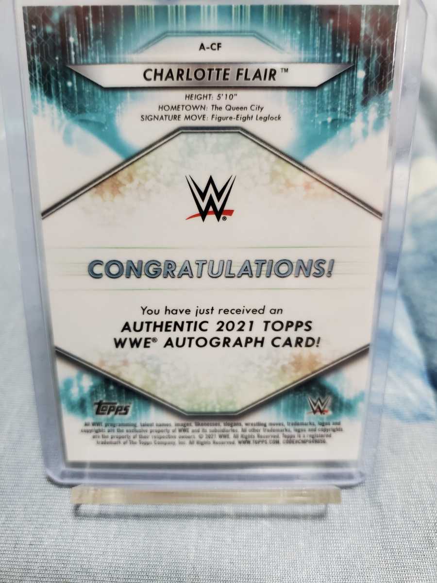 Topps wwe 2021 charlotte flair auto /50 シャーロット フレアー 直 