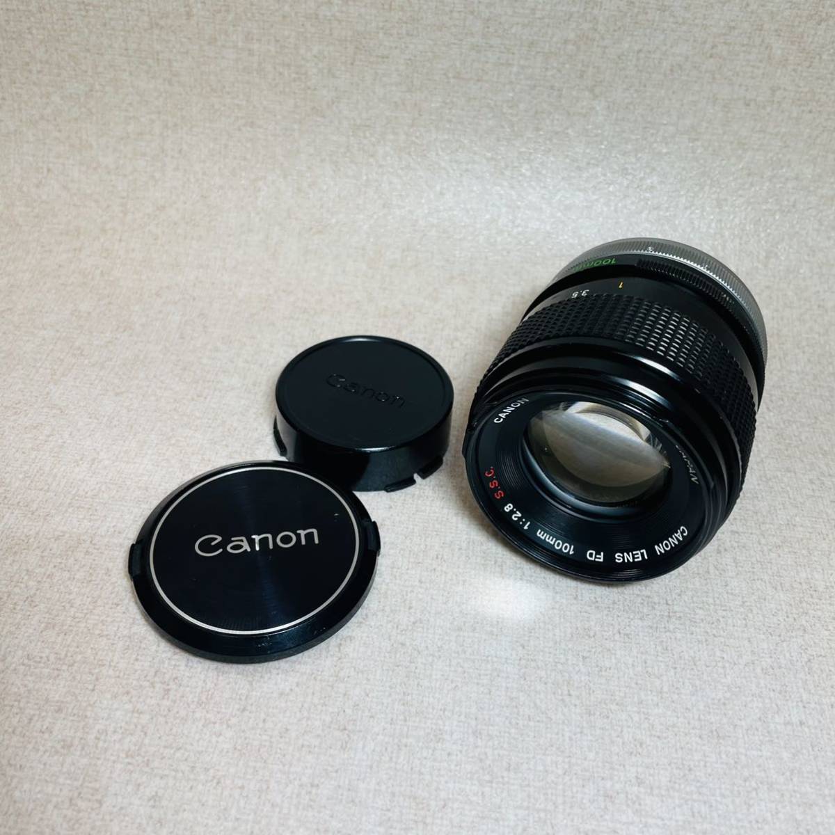 3-1）CANON キャノン FD 100mm F2.8 S.S.C. カメラレンズ 一眼レフ 単